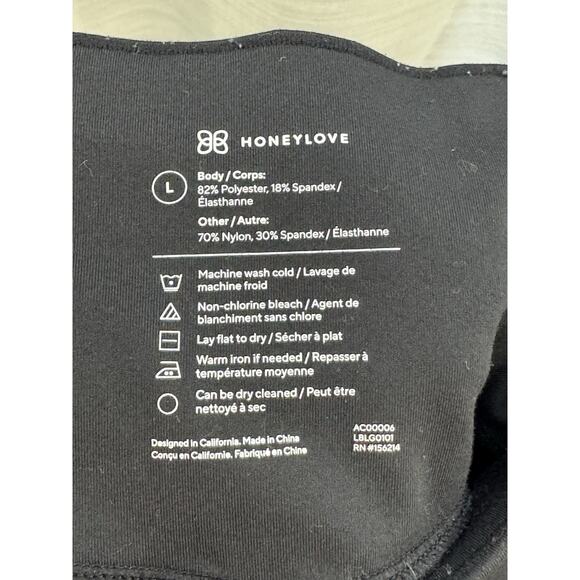 HONEYLOVE Shapewear Leggings 2.0 Jet Black Size Large Womens Pockets High Rise - Picture 4 of 4